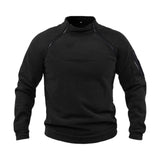 Maxbell Men Jacket Zipper Pullover Sweatshirt Clothes Thermal Fashion for Fishing Black L
