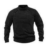 Maxbell Men Jacket Zipper Pullover Sweatshirt Clothes Thermal Fashion for Fishing Black XL