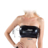 Maxbell Women's Bandeau Top Strapless Sleeveless Top Swimsuit for Performance Black