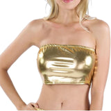 Maxbell Women's Bandeau Top Strapless Sleeveless Top Swimsuit for Performance Aureate