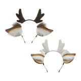 Maxbell Deer Antlers Headband Cute with Ears Headdress Headpiece Headwear Brown