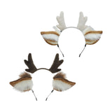 Maxbell Deer Antlers Headband Cute with Ears Headdress Headpiece Headwear Brown