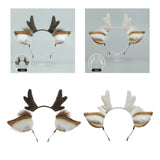 Maxbell Deer Antlers Headband Cute with Ears Headdress Headpiece Headwear Brown