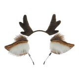 Maxbell Deer Antlers Headband Cute with Ears Headdress Headpiece Headwear Brown