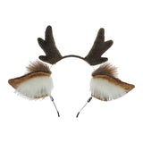 Maxbell Deer Antlers Headband Cute with Ears Headdress Headpiece Headwear Brown