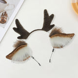 Maxbell Deer Antlers Headband Cute with Ears Headdress Headpiece Headwear Brown