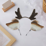 Maxbell Deer Antlers Headband Cute with Ears Headdress Headpiece Headwear Brown
