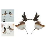 Maxbell Deer Antlers Headband Cute with Ears Headdress Headpiece Headwear Brown