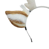 Maxbell Deer Antlers Headband Cute with Ears Headdress Headpiece Headwear White