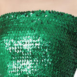 Maxbell Stretch Belly Dance Sequin Tube Top Off Shoulder Costume for Festival Green