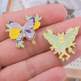Maxbell Cartoon Butterfly Brooches Metal Trendy Lapel Pin for Holidays Bags Gift
