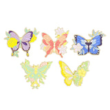 Maxbell Cartoon Butterfly Brooches Metal Trendy Lapel Pin for Holidays Bags Gift