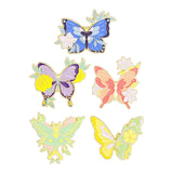 Maxbell Cartoon Butterfly Brooches Metal Trendy Lapel Pin for Holidays Bags Gift