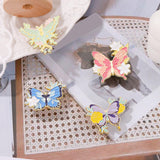 Maxbell Cartoon Butterfly Brooches Metal Trendy Lapel Pin for Holidays Bags Gift