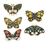 Maxbell 5x Fashion Butterfly Brooch Pin Lapel Pins Decor for Scarf Holiday Wedding