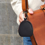 Maxbell Small Coin Purse Fashion Zipper Casual Key Purse for Outdoor Travel Earbud Black