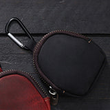 Maxbell Small Coin Purse Fashion Zipper Casual Key Purse for Outdoor Travel Earbud Black