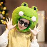 Maxbell Plush Frog Shaped Hat Cartoon Stuffed Toy Party Hats Cosplay Headwear