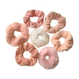 Maxbell 7x Women Hair Ties Scrunchies Ponytail Holder for Girls Wedding pink