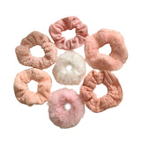 Maxbell 7x Women Hair Ties Scrunchies Ponytail Holder for Girls Wedding pink