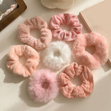 Maxbell 7x Women Hair Ties Scrunchies Ponytail Holder for Girls Wedding pink