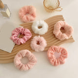 Maxbell 7x Women Hair Ties Scrunchies Ponytail Holder for Girls Wedding pink