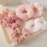 Maxbell 7x Women Hair Ties Scrunchies Ponytail Holder for Girls Wedding pink