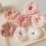 Maxbell 7x Women Hair Ties Scrunchies Ponytail Holder for Girls Wedding pink