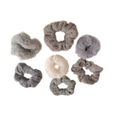 Maxbell 7x Women Hair Ties Scrunchies Ponytail Holder for Girls Wedding gray