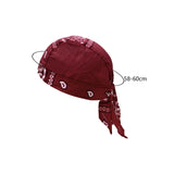 Maxbell Mens Do Rag Headscarf Breathable Motorcycle Headwrap Pirate Hat Beanie Red