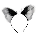 Maxbell Cat Fox Ear Hair Hoop Hair Band Headwear Novelty for Women Girls Photo Props White Black