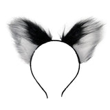 Maxbell Cat Fox Ear Hair Hoop Hair Band Headwear Novelty for Women Girls Photo Props White Black