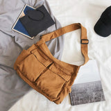 Maxbell Shoulder Bag Canvas Adjustable Shoulder Strap Anti Soft for Shopping