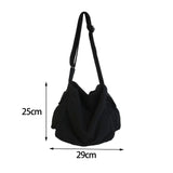 Maxbell Multifunction Canvas Hobo Bag Durable Women Men Vintage Style for Work Beach Black
