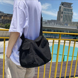 Maxbell Multifunction Canvas Hobo Bag Durable Women Men Vintage Style for Work Beach Black