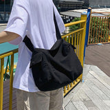 Maxbell Multifunction Canvas Hobo Bag Durable Women Men Vintage Style for Work Beach Black