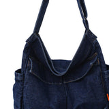 Maxbell Durable Hobo Bag Casual Tote Stylish Handbag Multipurpose for Trip Work Gym Dark Blue