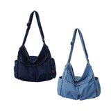 Maxbell Durable Hobo Bag Casual Tote Stylish Handbag Multipurpose for Trip Work Gym Dark Blue