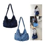 Maxbell Durable Hobo Bag Casual Tote Stylish Handbag Multipurpose for Trip Work Gym Dark Blue