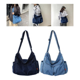 Maxbell Durable Hobo Bag Casual Tote Stylish Handbag Multipurpose for Trip Work Gym Dark Blue