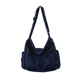 Maxbell Durable Hobo Bag Casual Tote Stylish Handbag Multipurpose for Trip Work Gym Dark Blue