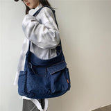 Maxbell Durable Hobo Bag Casual Tote Stylish Handbag Multipurpose for Trip Work Gym Dark Blue