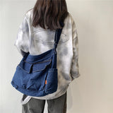 Maxbell Durable Hobo Bag Casual Tote Stylish Handbag Multipurpose for Trip Work Gym Dark Blue