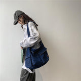 Maxbell Durable Hobo Bag Casual Tote Stylish Handbag Multipurpose for Trip Work Gym Dark Blue