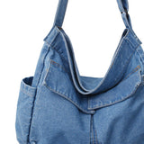 Maxbell Durable Hobo Bag Casual Tote Stylish Handbag Multipurpose for Trip Work Gym Light Blue