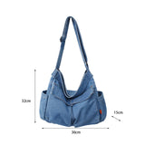 Maxbell Durable Hobo Bag Casual Tote Stylish Handbag Multipurpose for Trip Work Gym Light Blue