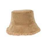 Maxbell Elegant Plush Bucket Hat Autumn Winter Hat for Backpacking Travel Parties Khaki