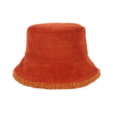 Maxbell Elegant Plush Bucket Hat Autumn Winter Hat for Backpacking Travel Parties Caramel Colour