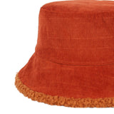 Maxbell Elegant Plush Bucket Hat Autumn Winter Hat for Backpacking Travel Parties Caramel Colour