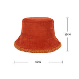 Maxbell Elegant Plush Bucket Hat Autumn Winter Hat for Backpacking Travel Parties Caramel Colour